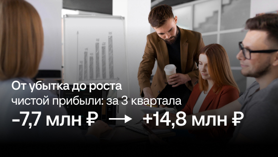 Не в продажах дело: как агентство с выручкой 10,5 млн ₽ в месяц чуть не закрыло год в минус, а в итоге вышло в плюс 14,8 млн ₽ прибыли