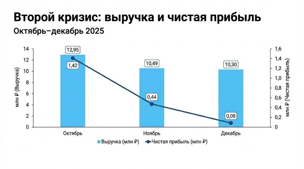 Динамика ключевых показателей до и во время первого кризиса
